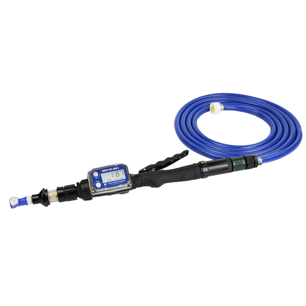 Direct Fill Link+ con manguera de 12'<br> Conector azul (09FBLU1)