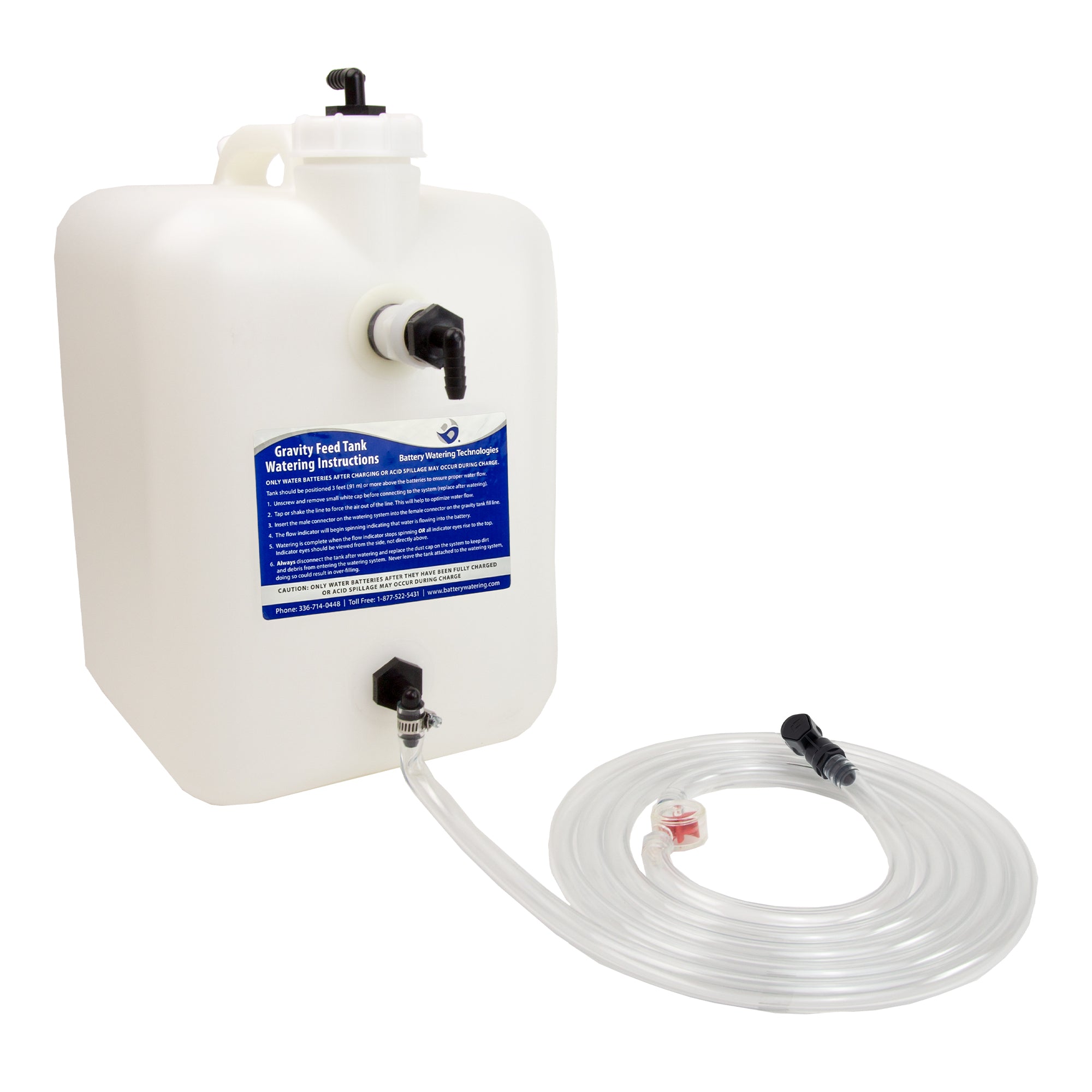 AUTO FILL TANK - 5 Gallon Grey Connector (09GRF1) - Battery Watering  Technologies