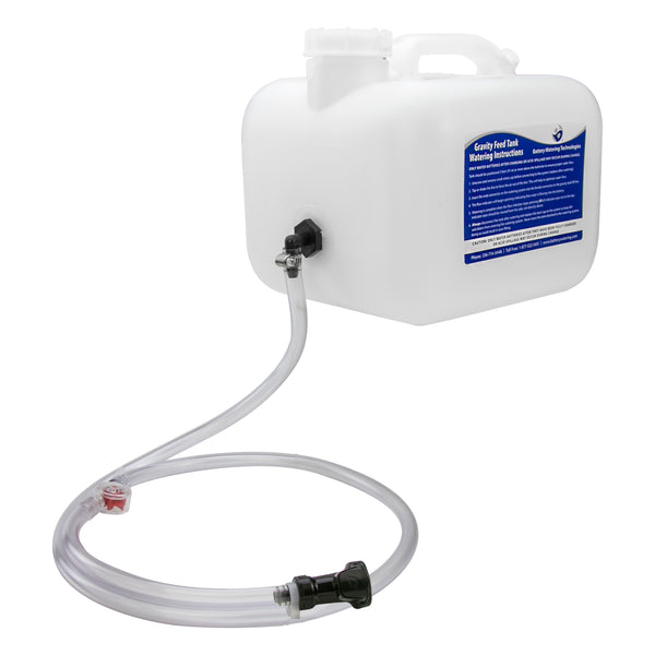 GRAVITY FEED TANK - 2.5 Gallon Black Connector - Battery Watering
